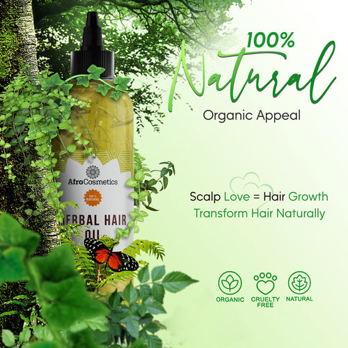Herbal Hair Growth Oil with Chebe & Black Castor Oil